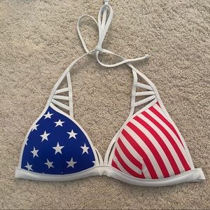 VICTORIA SECRET AMERICAN FLAG SWIM TOP